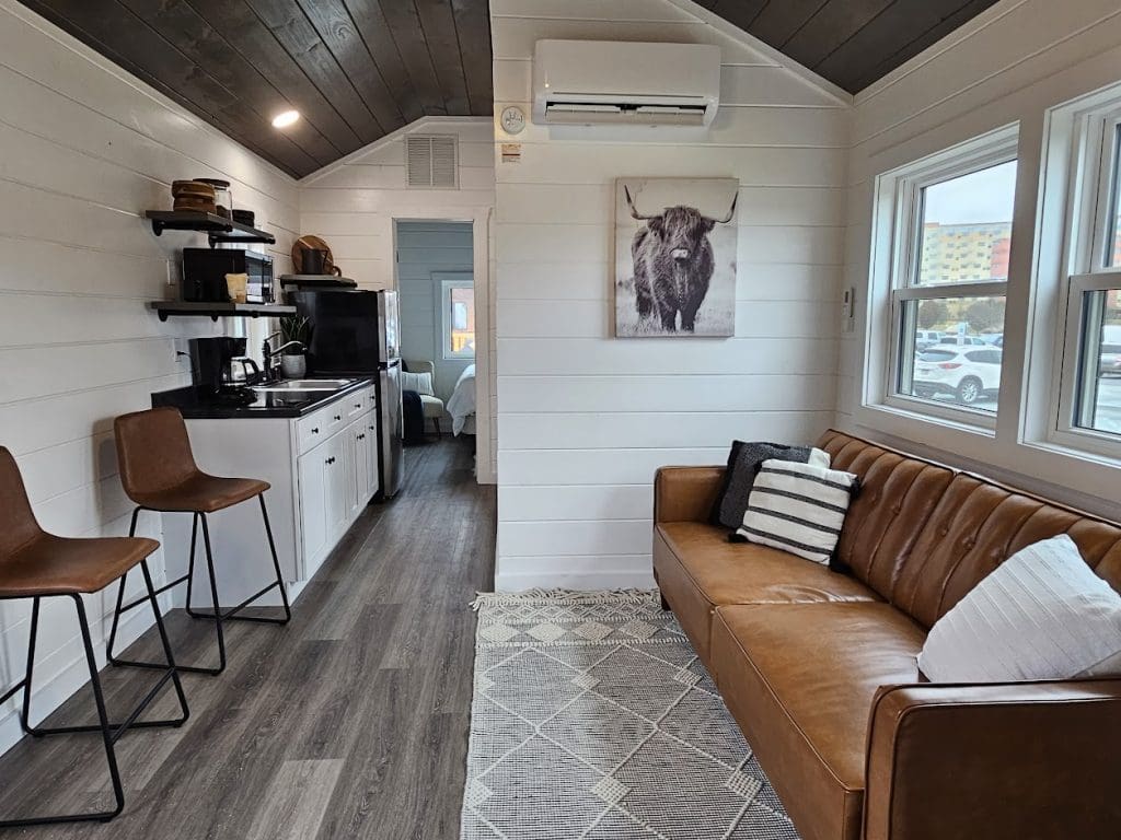 interior of a custom built cabin